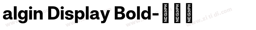 algin Display Bold字体转换